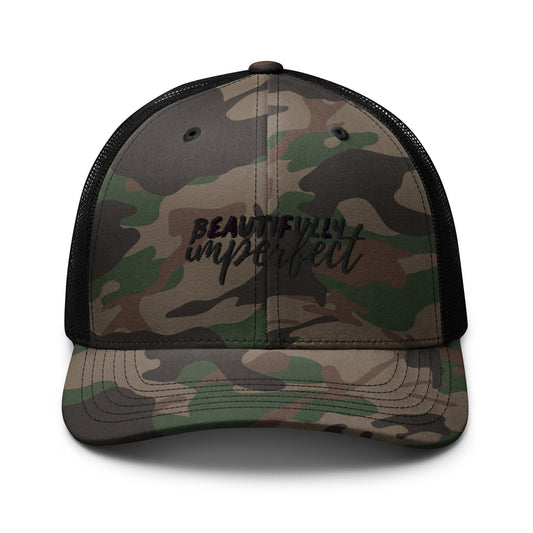 BEAUIFULLY IMPERFECT Camouflage trucker hat