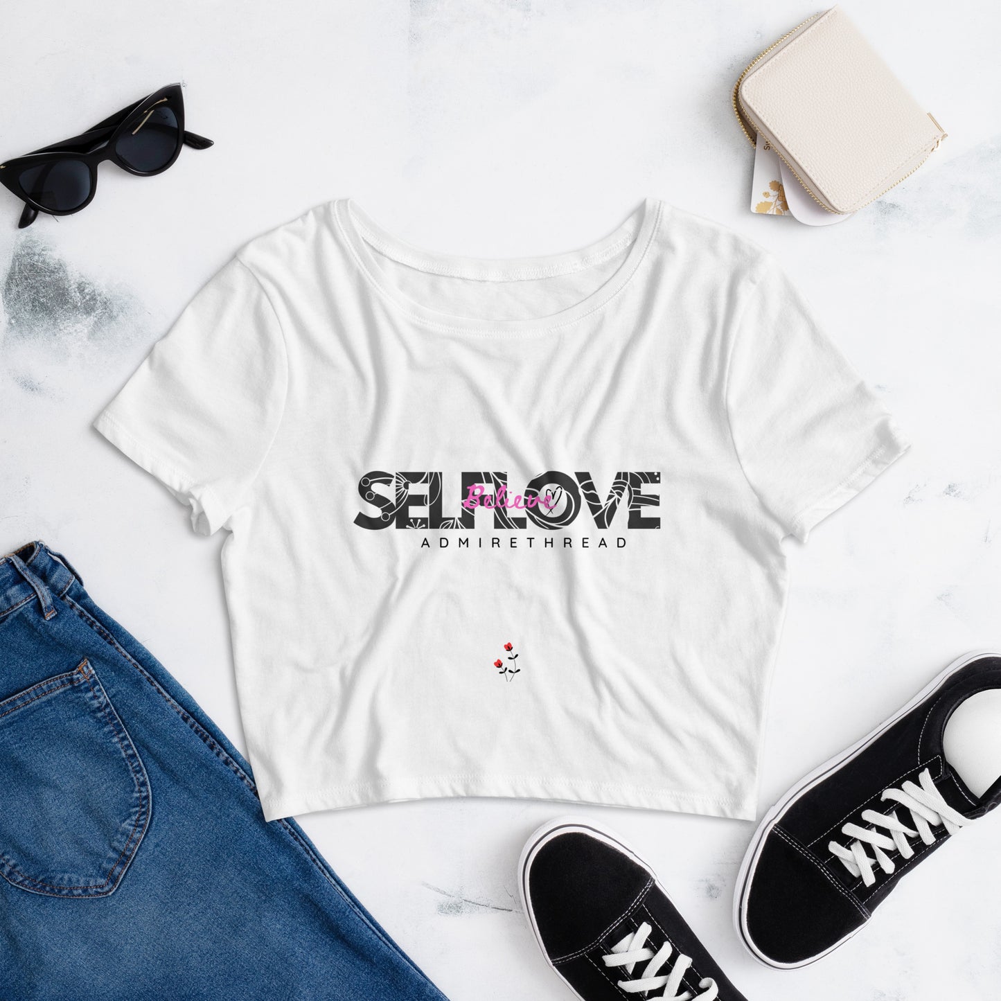 Self Love Admirethread Women’s Crop Tee