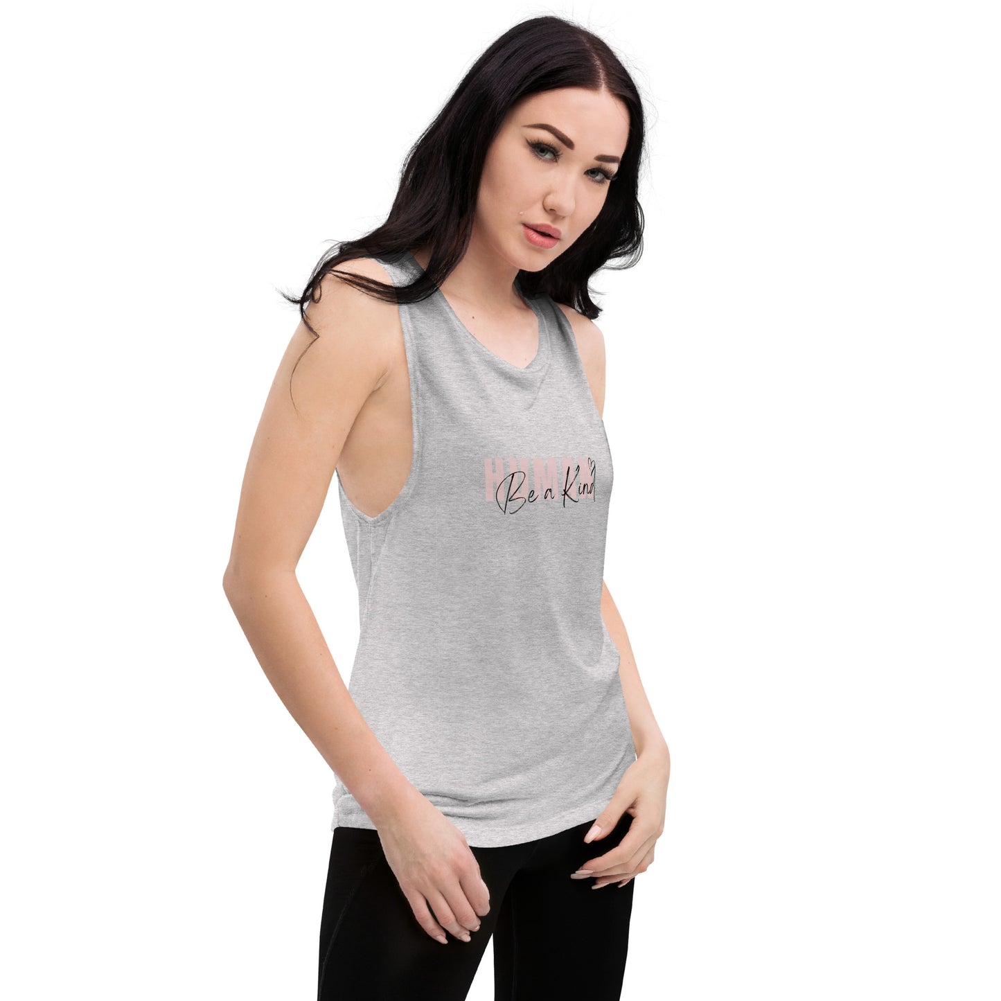 " Be a kind Human " Ladies’ Muscle Tank by admire Thread